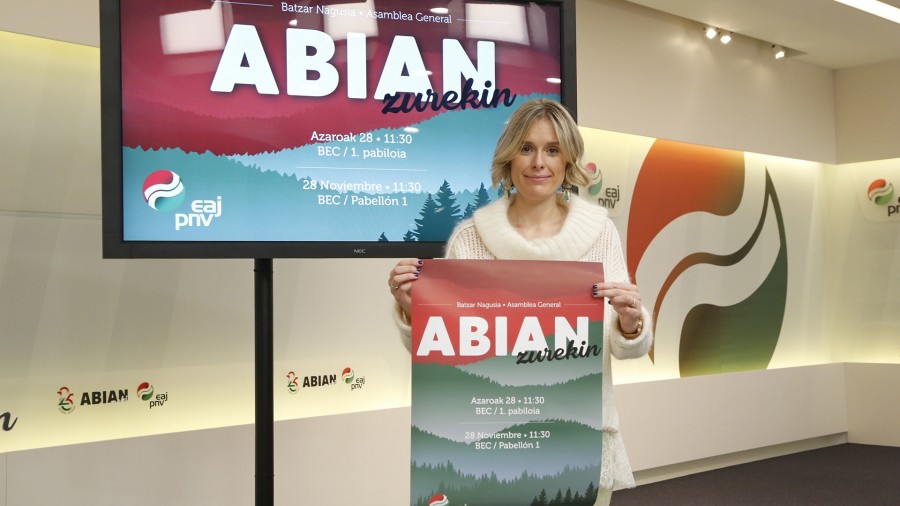 EAJ-PNVk bere VIII. Batzar Nagusia egingo du asteburuan, `Abian zurekin´ goiburupean EAJ-PNVk bere VIII. Batzar Nagusia egingo du asteburuan, `Abian zurekin´ goiburupean