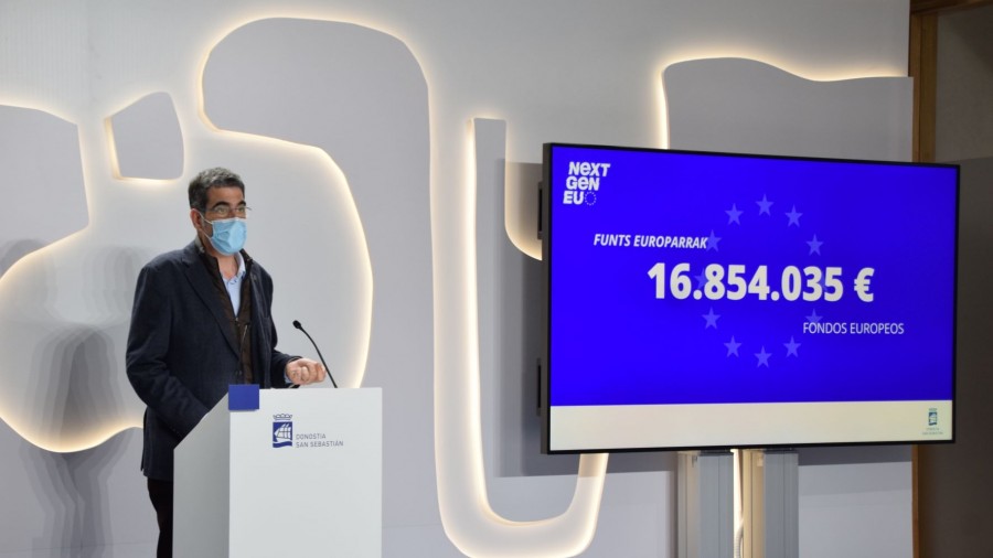 Donostiak 18 milioi euro jaso ditu Next Generation funts europarretatik Donostiak 18 milioi euro jaso ditu Next Generation funts europarretatik