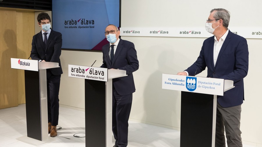 Araba, Bizkaia y Gipuzkoa coordinan medidas urgentes de liquidez para los sectores más afectados por la actual coyuntura económica Araba, Bizkaia y Gipuzkoa coordinan medidas urgentes de liquidez para los sectores más afectados por la actual coyuntura económica