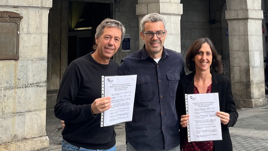 El grupo municipal EAJ-PNV de Tolosa presenta 8 propuestas realizables y urgentes de cara a enriquecer el proyecto de presupuestos municipales del año 2025