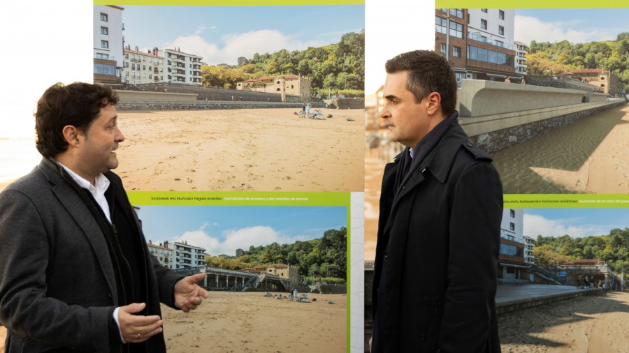 Eusko Jaurlaritzak Zarauzko hondartza klima-aldaketara egokitzeko lanak bultzatzen ditu