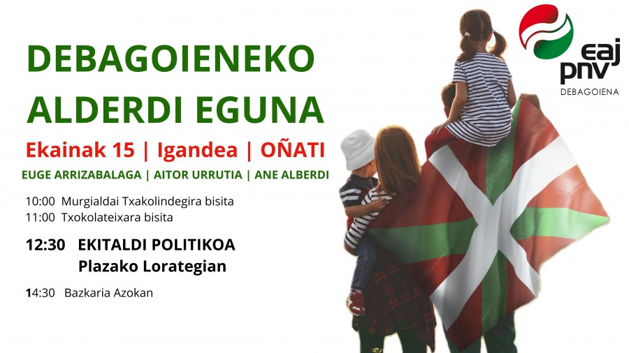 Este domingo, 15 de junio, Oñati acoge el Alderdi Eguna de Debagoiena Este domingo, 15 de junio, Oñati acoge el Alderdi Eguna de Debagoiena