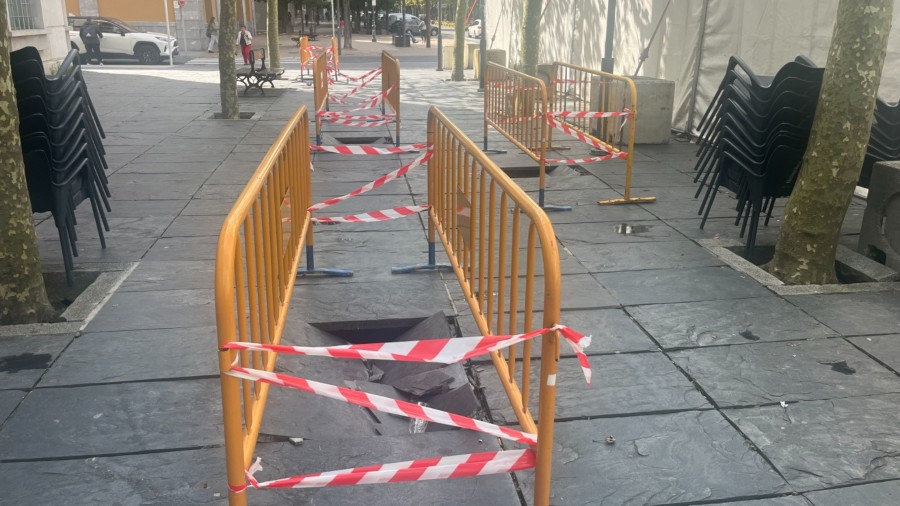 EAJ-PNV solicitó en el Pleno de septiembre la rehabilitación urgente de la plaza del Triángulo