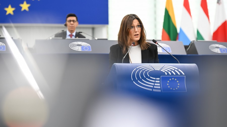 EBren aurrekontu berrian arrantza politika erkidea blindatzea babestu du Oihane Agirregoitiak 