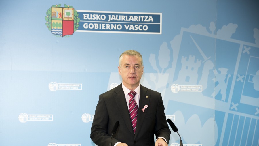 Declaración del Lehendakari Urkullu dirigida al Gobierno español